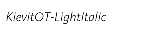 KievitOT-LightItalic