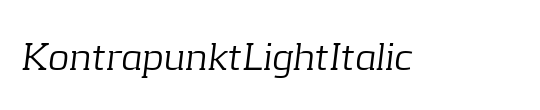 Kontrapunkt Light Italic
