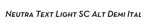 Neutra Text Light SC Alt