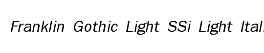 Franklin Gothic Light SSi
