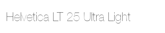 HelveticaNeue LT 27 UltLtCn