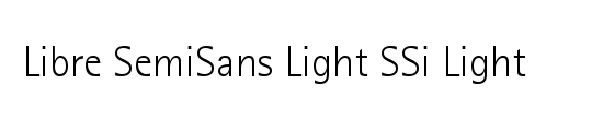 Libre SemiSans Light SSi