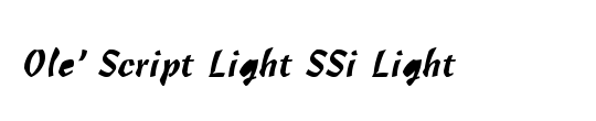 Ole' Script Light SSi