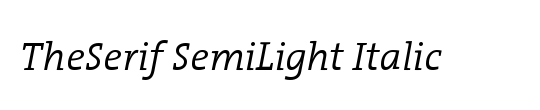 The Serif Semi Light-