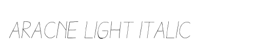 Aracne Condensed Light Italic