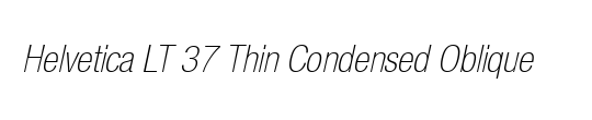 HelveticaNeue LT 37 ThinCn