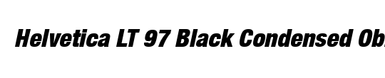 HelveticaNeue LT 97 BlackCn