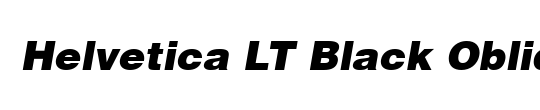Helvetica LT CondensedBlack