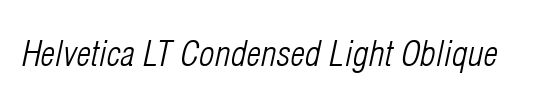 Helvetica LT Condensed