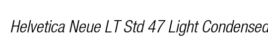 Helvetica LT CondensedLight