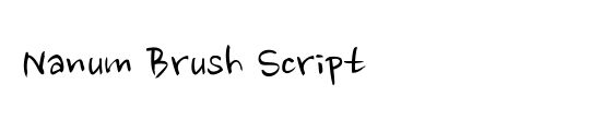 Nanum Brush Script