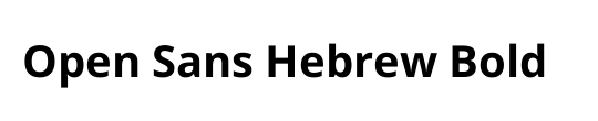 Open Sans Hebrew Condensed Extra Bold