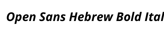 Open Sans Hebrew Condensed Extra Bold