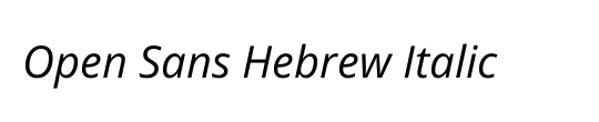 Open Sans Hebrew Condensed Extra Bold