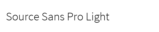 Source Sans Pro Light