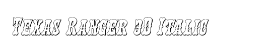 Texas Ranger 3D Italic