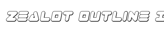 Quartermain Outline Italic