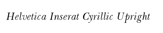 HelveticaCyr Upright