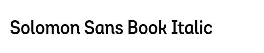 Uni Sans Book Italic