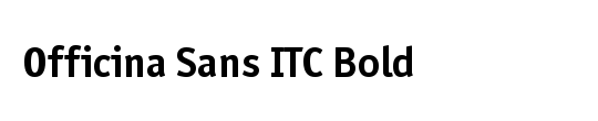 ITC Officina Sans Std