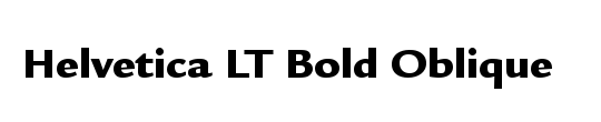 HelveticaNeue LT 75 BdOutline