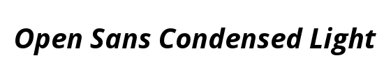 Open Sans Condensed