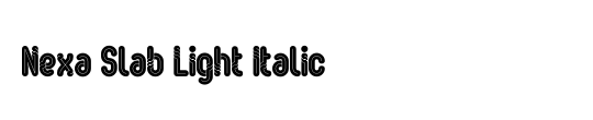 Nexa Slab xBold Italic