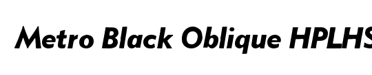 Metro Black Oblique