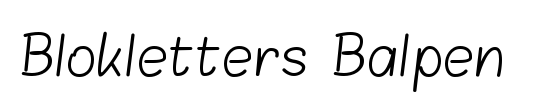 Blokletters Balpen