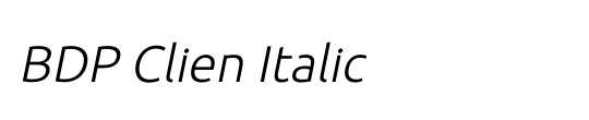 BDP Clien Italic