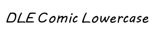 DLE Comic Lowercase