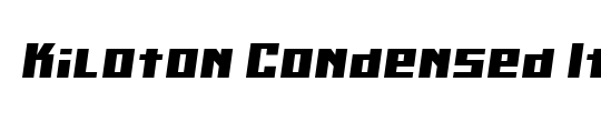 Kiloton Condensed Italic