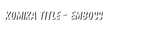 Komika Title - Emboss