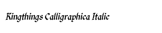 Kingthings Calligraphica Italic