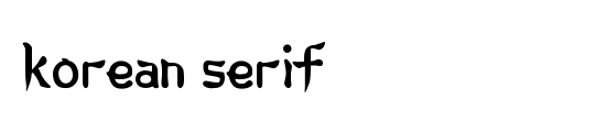 Korean Serif