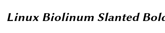 Linux Biolinum Slanted