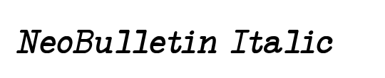 NeoBulletin Italic