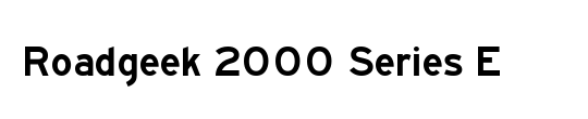Roadgeek 2000 Series E