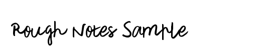 Rough Notes Sample