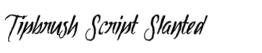 Tipbrush Script Slanted