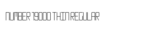 Number 19000 Thin