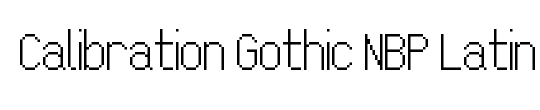 Calibration Gothic NBP Latin