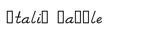 Italic Sample