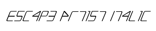Escape Artist Italic