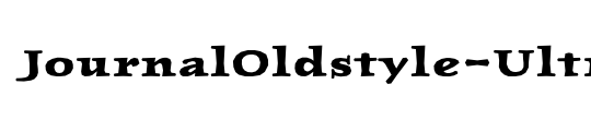 JournalOldstyle-UltraBold