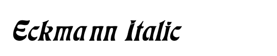 Eckmann Italic