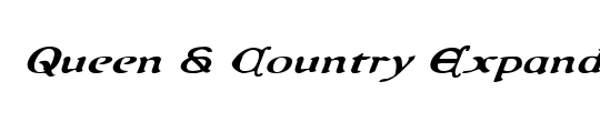 Queen & Country Expanded Italic