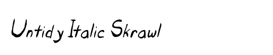 Untidy Italic Skrawl