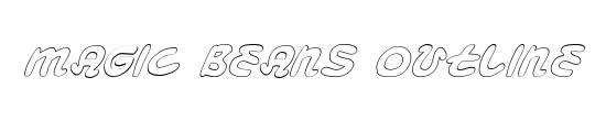 Magic Beans Outline Italic
