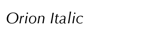 Orion Italic